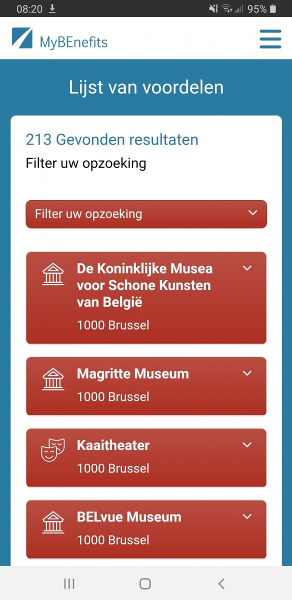 Op dit ogenblik zijn reeds meer dan 200 voordelen voor personen met een sociaal statuut in kaart gebracht. De voordelen worden weergegeven in de vorm van dynamische lijsten